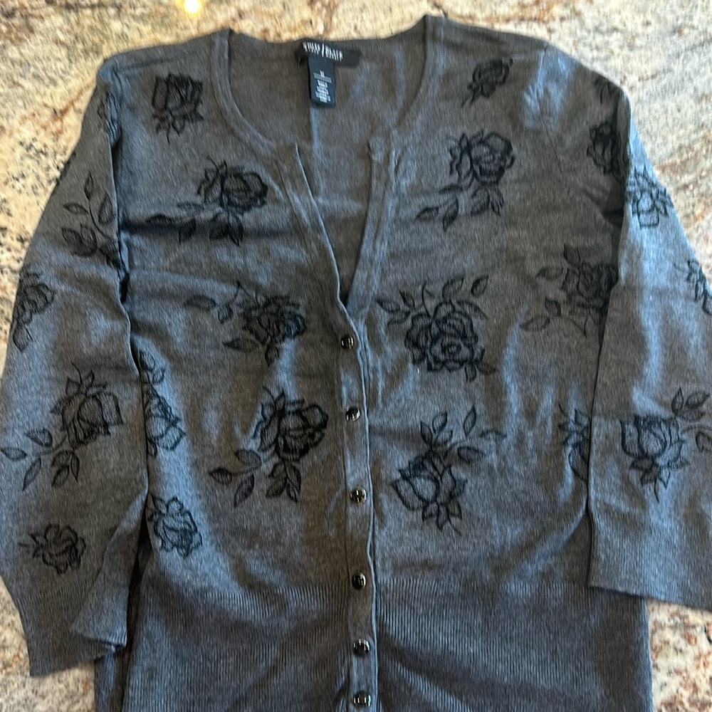 WHBM Women’s 3/4 length cardigan with snap buttons